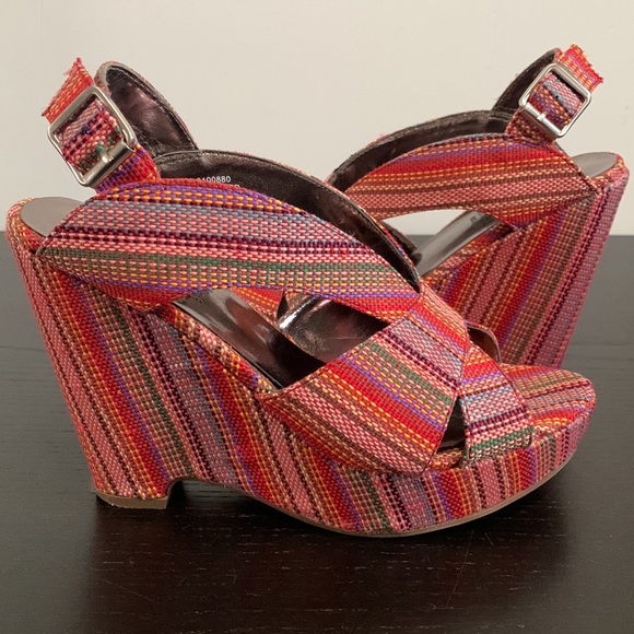 CROMA VINTAGE wedge fabric heel - Picture 3 of 11
